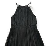 Theory NEW  Pleated Lace Halter Midi Dress, Black Size 2 New w/Tag Retail $595 Photo 8