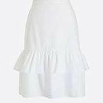 J.Crew White Peplum Tiered Ruffle Above Knee Skirt 6 Photo 3