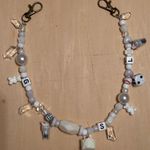 Handmade White Beaded Charms Bag Chain Photo 8