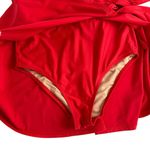 J.Crew  Halter Wrap Swim Dress One Piece in Bright Cerise Size 8 Modest Ruched Photo 4