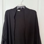 Pact  Womens Black Airplane Wrap Cardigan Size M/L Lagenlook Organic Cotton Comfy Photo 1