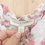 Thirty Thirty Womens Babydoll Top Size XS White Pink Floral Lace Y2K Coquette Photo 3
