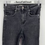 We The Free  People Skinny Jeans High Rise Black Stretch Raw‎ Hem Women’s Size 29 Photo 3