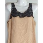 J.Crew Womens Blush & Black Lisette Lace Silk Shell Tank Top Career Size 10 Photo 2