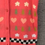 Sweater Vest Womans Small Peach Floral Spring Soft Cottagecore Feminine Prairie Pink Photo 3