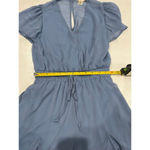 Altar'd State Altered state Blue Short Sleeve Chiffon romper w Ruched Waist size small‎ Photo 2
