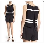 Parker AMOR Black & White Stripe Sleeveless Romper Size Small Womens Photo 2