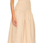 Majorelle Midi Dress Revolve Vanna Strapless Smocked Bust Beige Photo 0