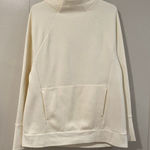 Fabletics  Cream Funnel Neck Fleece Pullover Sweatshirt Women’s Medium Photo 0