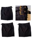 Ralph Lauren Lauren Pencil Skirt Sz M Modest Black Side Zip Double Metal… Photo 2