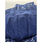 Apiece Apart Womens Dress XS Blue White Print Long Sleeve Casual Mini Photo 3