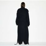 SKIMS NWT  Boyfriend Fleece Oversized Trench Coat Size L Washed Black Onyx $248 Photo 2