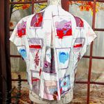 Socapri Fully Lined Blazer Jacket Top Red/Blue on Ivory size 44 Italian 8 us Blue Photo 7