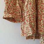 American Eagle  Pink Cream Floral Flowy Long Sleeve Blouse Top Women's size Small Photo 3