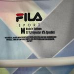 FILA  Sport geometric collared sleeveless M colorful top tennis golf athletic Photo 2