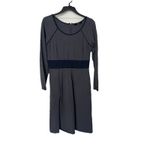 Eshakti  Knit Dress Size 8 Gray Blue Fit & Flare Work Casual Basic Photo 2
