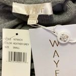 WAYF  NWT Gray Wool Blend Turtleneck Long Sleeve Pullover Mini Sweater Dress S Photo 2