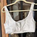 STAUD  wells corset cropped top poplin cotton sleeveless square neck Photo 7