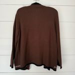 Dress Barn Women’s 14/16 Brown Sweater Zip Up Jacket New Photo 3