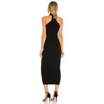 Misha Collection Briana Knit Choker Midi Dress NWT Black Size 6 Retail $297 Photo 3