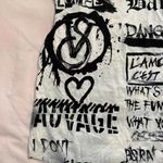 Balmain Victoria's Secret  Sleeveless Button Top Tank Tee Shirt Graffiti Photo 5