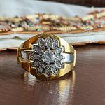 Gold and silver ring with a touch of vintage charm ring Size 8 Photo 5