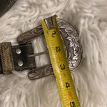Nocona Gray and Silver Western Belt with Ornate Buckle size S 1/2” wide Photo 14
