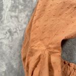 Kara Thoms Blouse Small Prairie Cottage Ruffle Boho Coastal Feminine Flowy Brown Photo 6