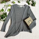 Inhabit Brand Inhabit Silk Blend Grey Asymmetrical Hem Knit Shirt Photo 0
