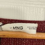 Mango MNG Red/Orange Shimmer Top Size 2XL Photo 5