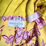 Sachin + Babi Yellow Flutter Sleeve Floral Print Maxi Dress Size 8 Photo 7