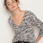Anthropologie Maeve Taylor Zebra Striped Pullover size small Photo 0