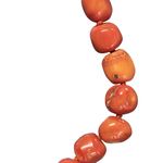 Heavy Natural Red Coral Nugget Necklace – Vintage Hand Photo 9