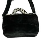 Adrienne Landau  Zebra Print Faux Fur Crossbody Bag with removable strap Photo 2