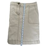 Boden Preppy Khaki Skirt Size 8 Long Stretch Cotton Utility Pockets Tan Photo 3