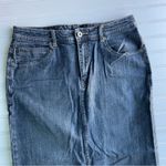 Chico's Platinum Denim Jean Marquis Pencil Skirt Dark Blue Size 0.5 Small 6 Photo 1