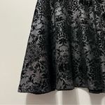 Three Pink Hearts Paisley Black Silver Mini Cocktail Dress Illusion Neckline M Photo 5