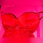 Elegant Red Lace Push Up Bodysuit Size M Photo 7