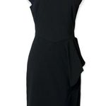 Piazza Sempione  virgin wool black side ruffle dress sz 40 Photo 0
