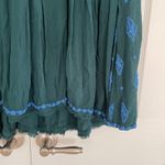 Free People  Diamond Embroidered Bell Sleeve Top in Dark Green Photo 6