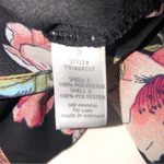 Active USA Romper Off Shoulder Small Black Floral Elastic Waist Tie Front Photo 9