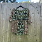 One World ‎ Women’s Petite Small Fairy Boho Printed 3/4 Sleeve Peasant Blouse Photo 6