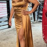 SheIn Gold Maxi Dress Photo 0