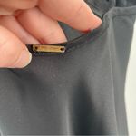 Sam Edelman  Black Silky Satin VNeck Cross Tank Top Nightgown Slip Dress Photo 5