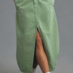 Anthropologie Pilcro Barrel Cotton Midi Skirt Photo 1