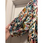 Jade Womens M Static Blooms High Neck Puff Sleeve Dress Mini Length Multicolor Size M Photo 2