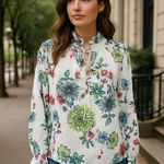 Loft Floral Sheer Blouse Size S Photo 10