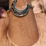 Boho Crescent Moon Filigree Sterling Silver Ring Silver Photo 0