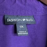 Fashion Bug  Dark Purple Dress Shirt Women’s Size 0X Pintuck detail Career Office Photo 2
