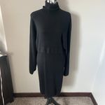 The Kooples Black Sweater Dress Cashmere Blend High Neck Turtleneck Large Photo 3